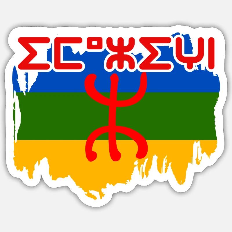 Imazighen - Sticker Größe S (10 x 10 cm) - Mattweiß