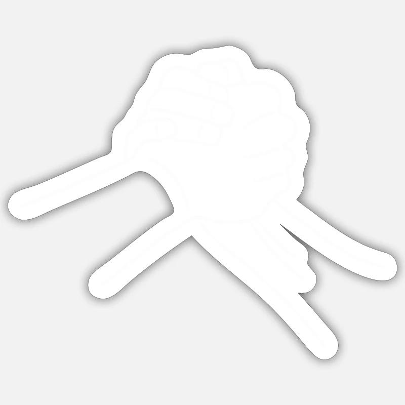 Handshake - Sticker size S (10 x 10 cm) - white matte