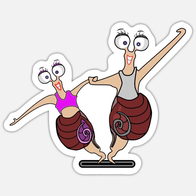 Danser - Sticker taille S (10 x 10 cm) - blanc mat