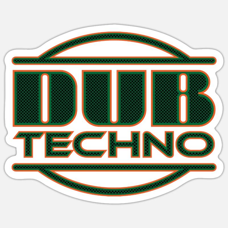 Dub Techno Echo Chamber Edition - Sticker Größe S (10 x 10 cm) - Mattweiß