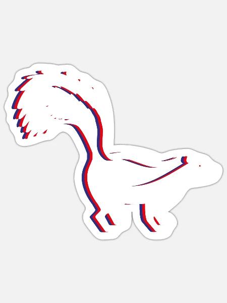 stinktier - Sticker Größe S (10 x 10 cm) - Mattweiß