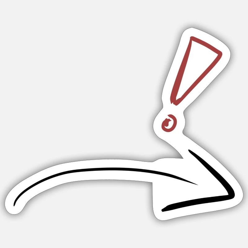 attention attention - Sticker taille S (10 x 10 cm) - blanc mat
