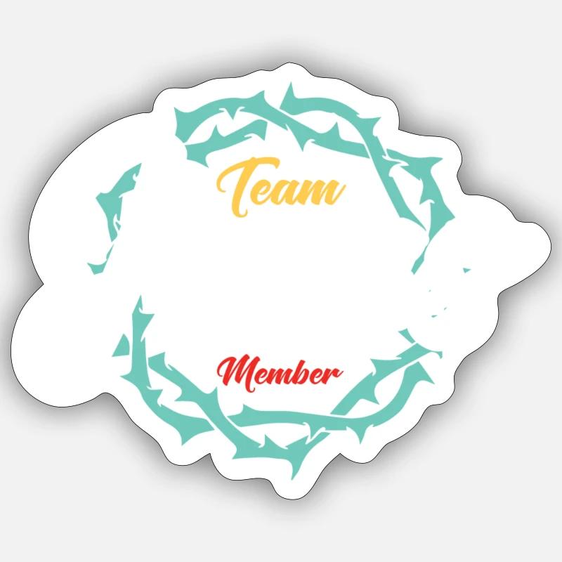 Équipe Jésus - Sticker taille S (10 x 10 cm) - blanc mat