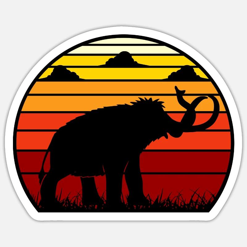 Mammoth - Sticker size S (10 x 10 cm) - white matte