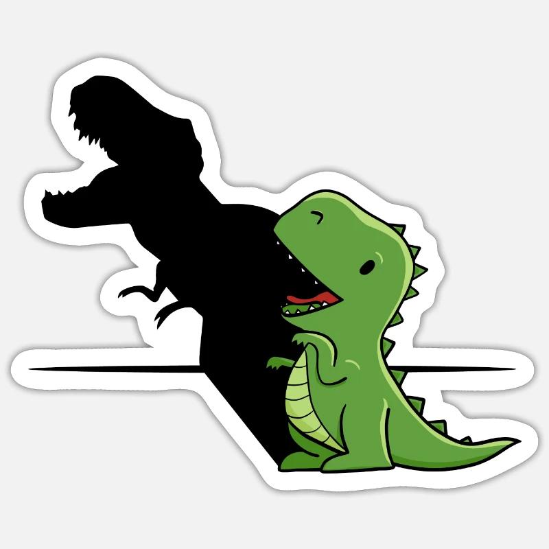 T Rex Shadow TRex With Screaming Shadow Sticker Größe S (10 x 10 cm)