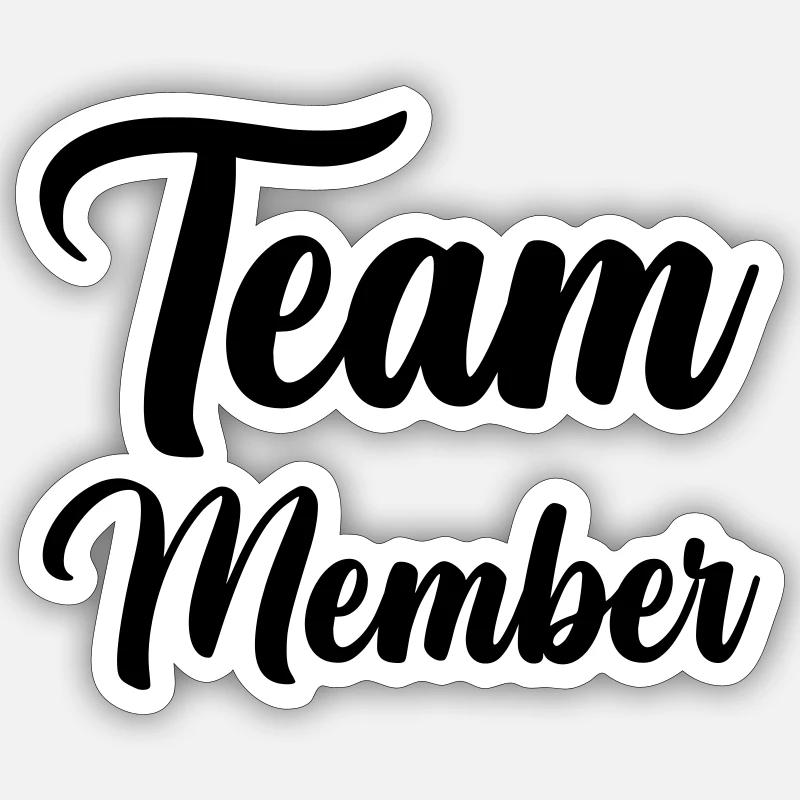 Membres de l’équipe - Sticker taille S (10 x 10 cm) - blanc mat