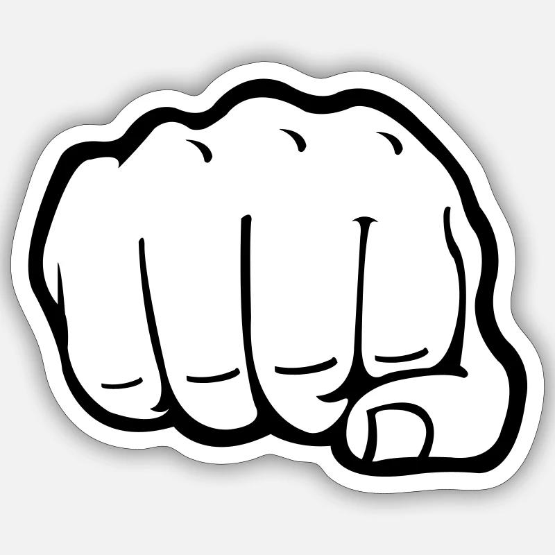 Fist Hand Sticker size S (10 x 10 cm)