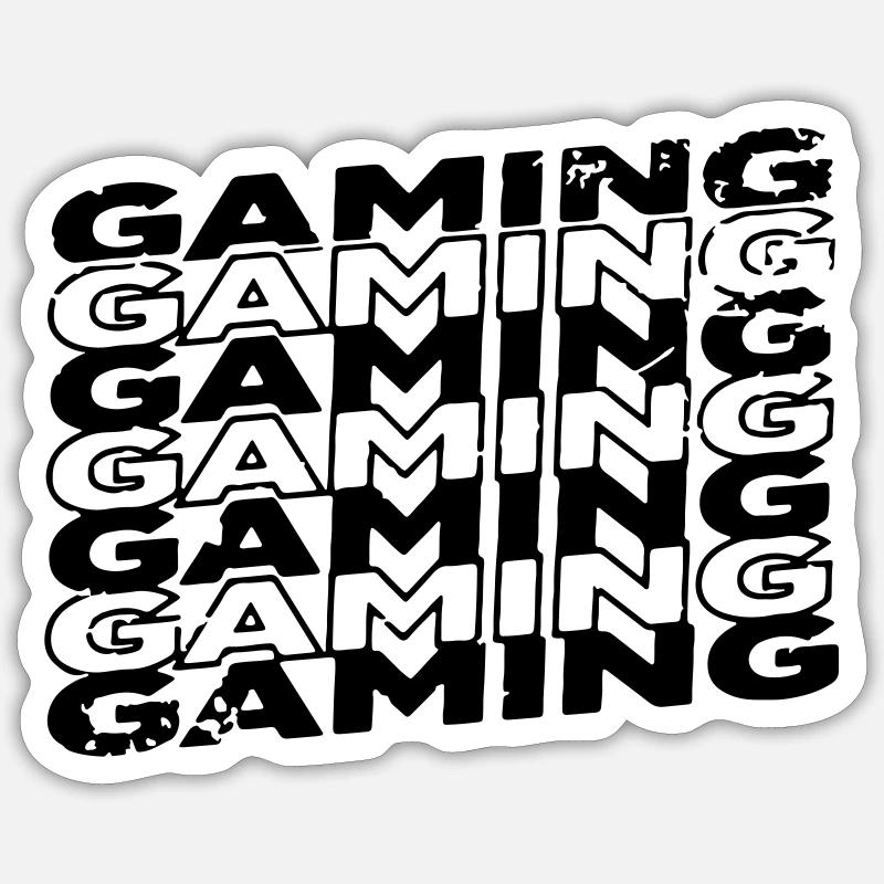 GAMING - Sticker size S (10 x 10 cm) - white matte