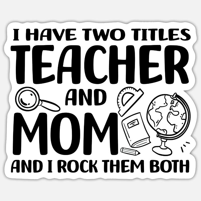Enseignant - Sticker taille S (10 x 10 cm) - blanc mat