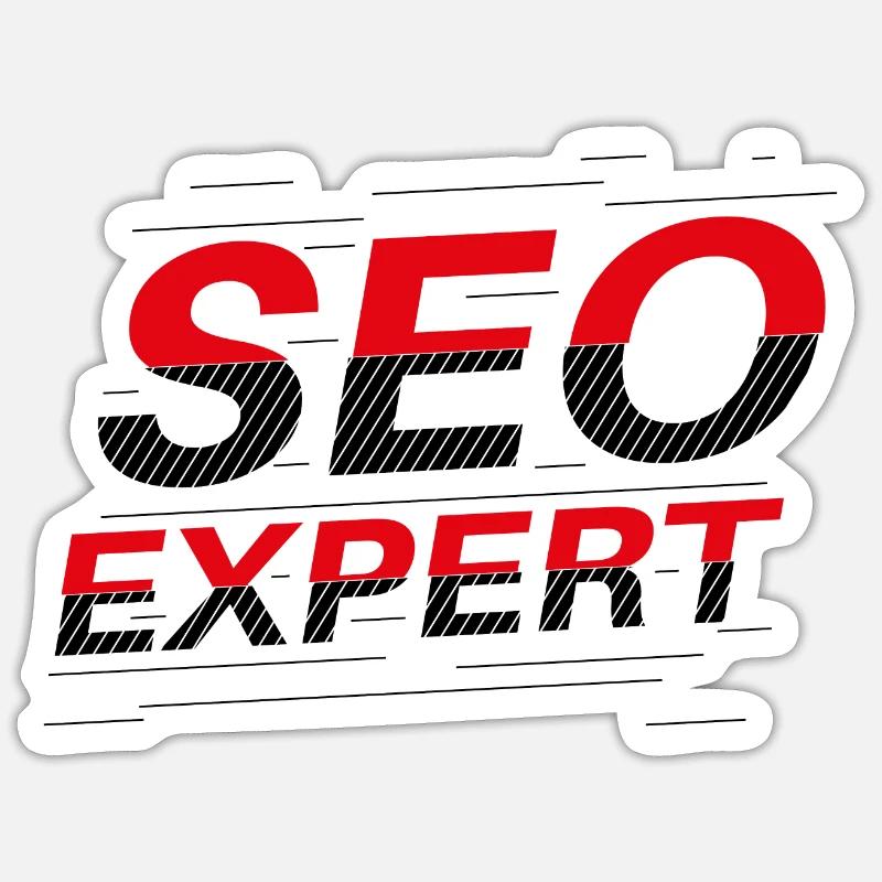 SEO Expert: Abstract Typography Sticker size S (10 x 10 cm)