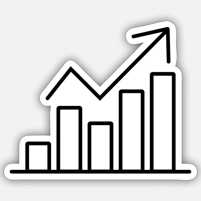 Share price - Sticker size S (10 x 10 cm) - white matte