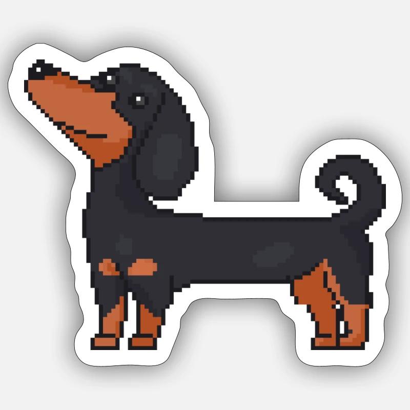 Dachshund Sticker Größe S (10 x 10 cm)