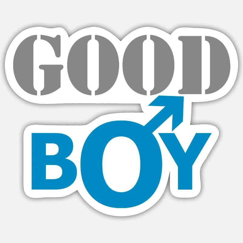 GOOD BOY - Sticker size S (10 x 10 cm) - white matte