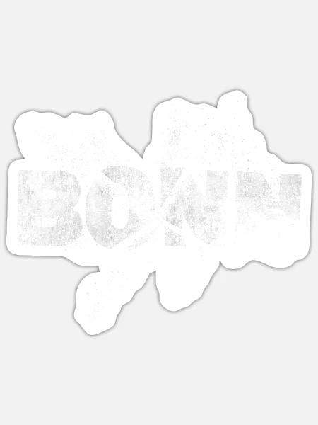 Bonn Deutschland Stadt Schrift Grunge Splash - Sticker Größe S (10 x 10 cm) - Mattweiß