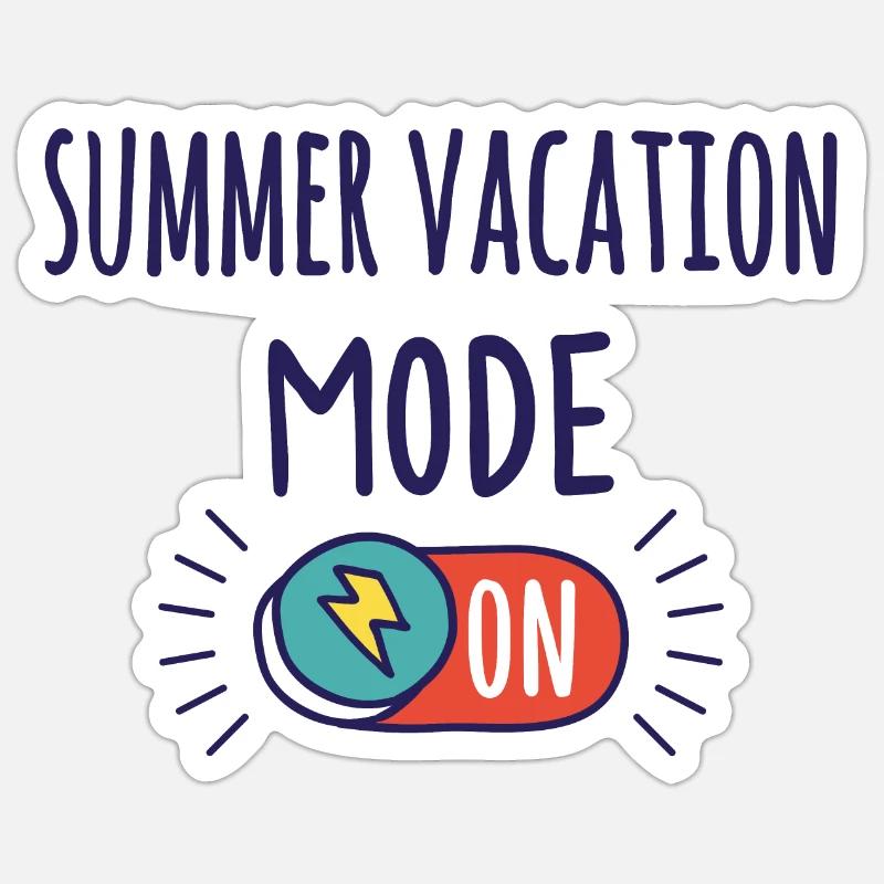 Mode Vacances d’été activé Sticker taille S (10 x 10 cm)