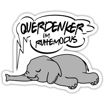 Ruhemodus Impfgegner Demostrant - Sticker Größe S (10 x 10 cm) - Mattweiß - Vorne