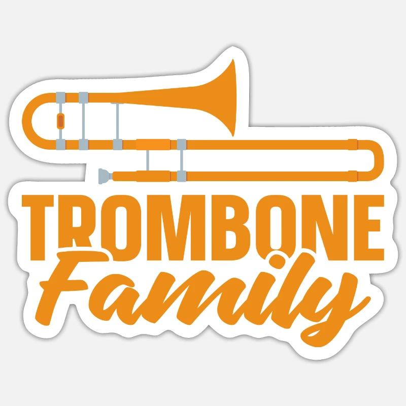Trombone Sticker size S (10 x 10 cm)