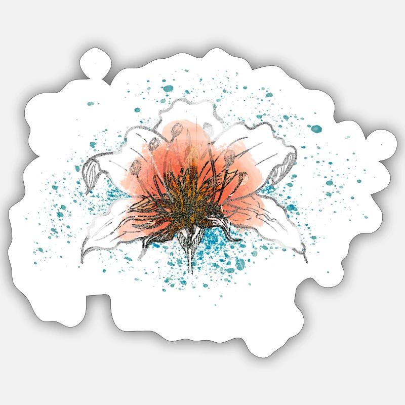 Die Anatomie einer Blume Sticker Größe S (10 x 10 cm)