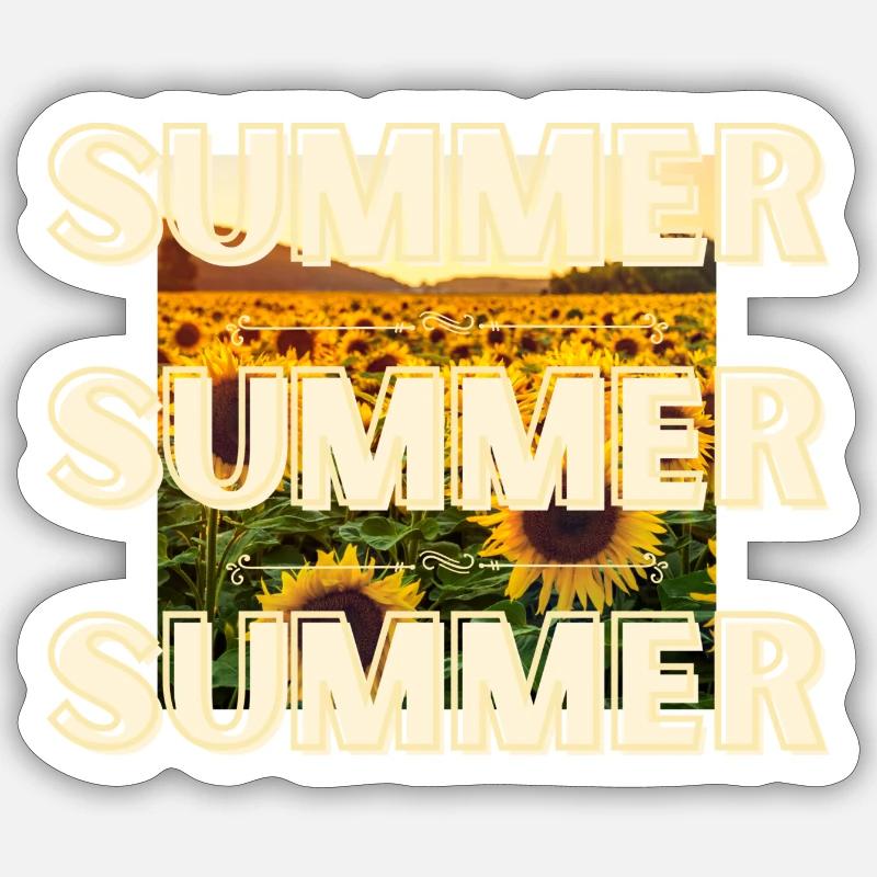 Summer - Sticker Größe S (10 x 10 cm) - Mattweiß