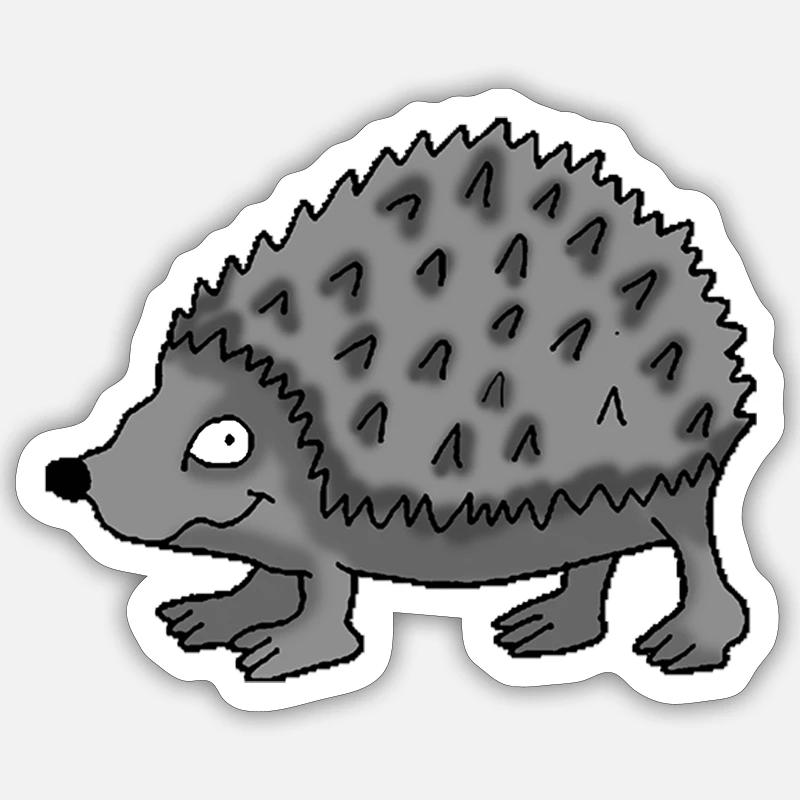 Hérisson 1 Sticker taille S (10 x 10 cm)