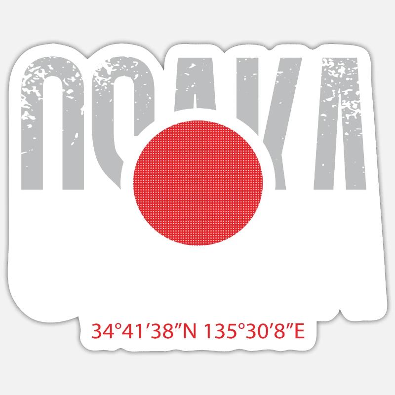 Osaka - Sticker size S (10 x 10 cm) - white matte