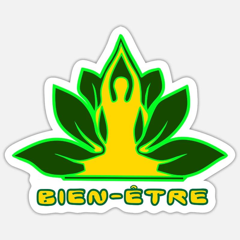 BIEN ÊTRE - Sticker taille S (10 x 10 cm) - blanc mat