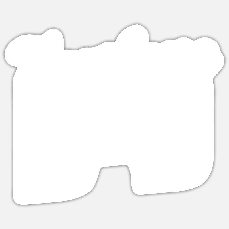 Trombone - Sticker taille S (10 x 10 cm) - blanc mat