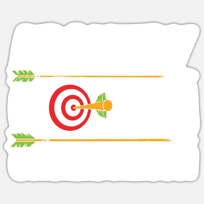 Bogenschütze Bogensport Pfeil Bogen Bogenschießen Sticker Größe S (10 x 10 cm)