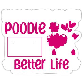 Arbeit für Pudel Mama Hund Standard Pudel - Sticker Größe S (10 x 10 cm) - Mattweiß - Vorne