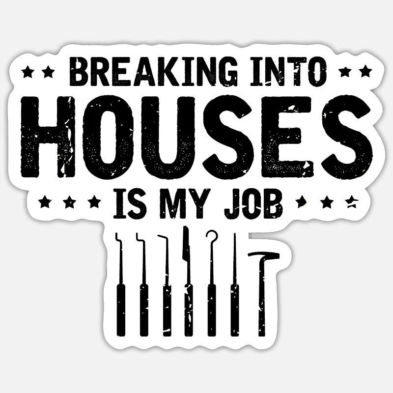 Cambrioleur Serrurier Technicien de Verrouillage Conception Sticker taille S (10 x 10 cm)