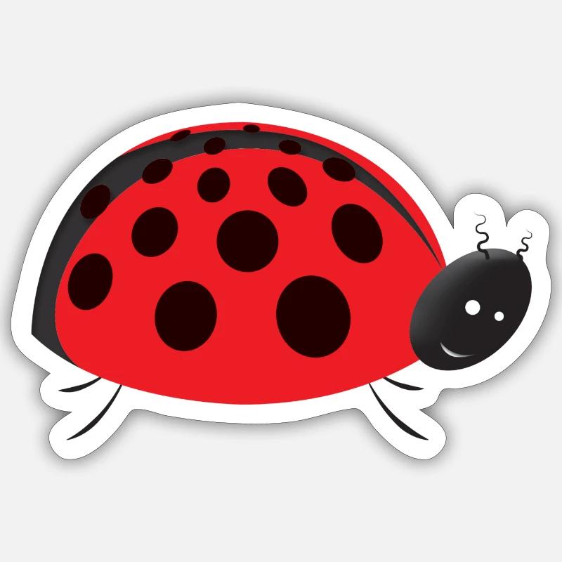 Ladybug - Sticker size S (10 x 10 cm) - white matte