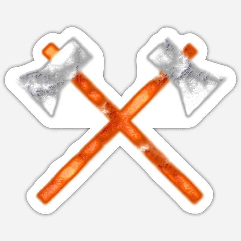Axe Forest Hatchet Sticker size S (10 x 10 cm)