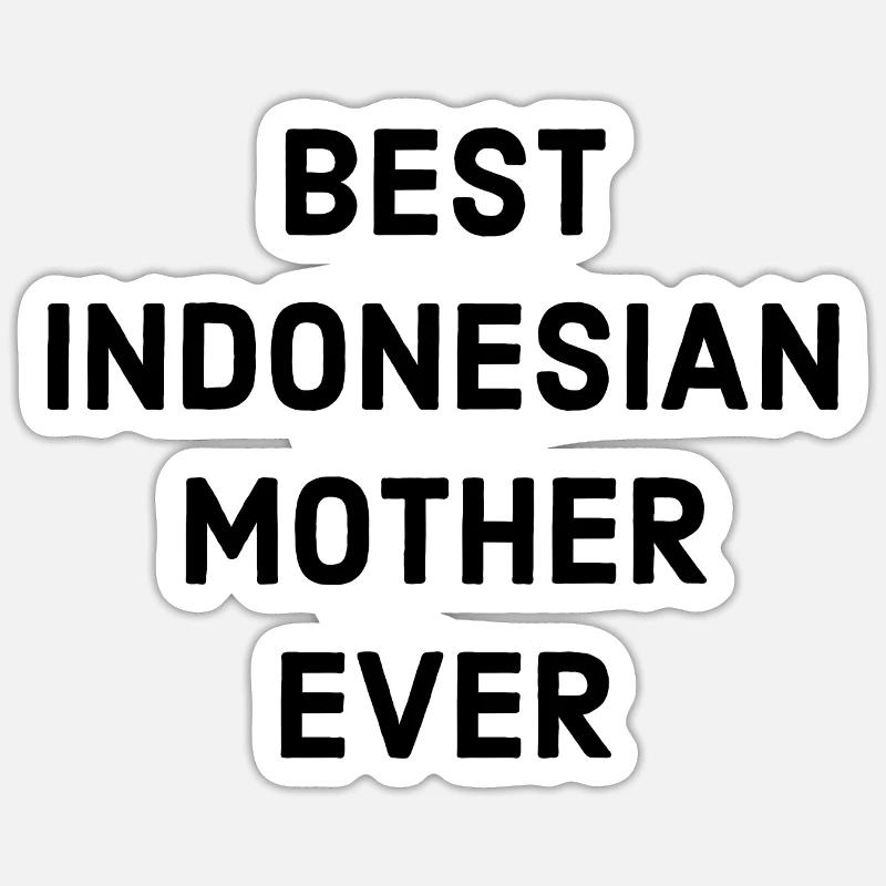 Beste Indonesische Mutter - Sticker Größe S (10 x 10 cm) - Mattweiß