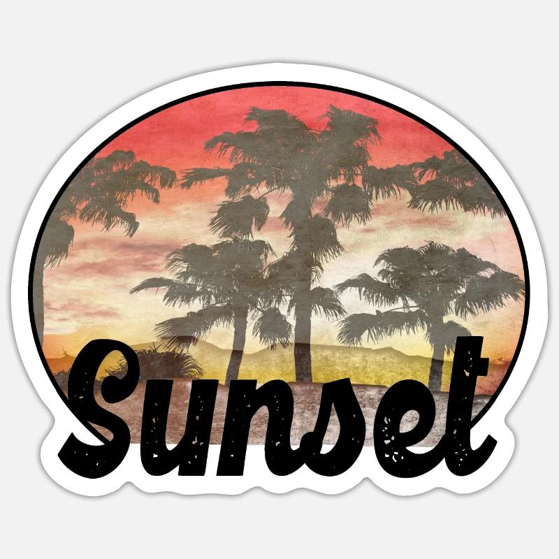 Sunset Sticker taille S (10 x 10 cm)