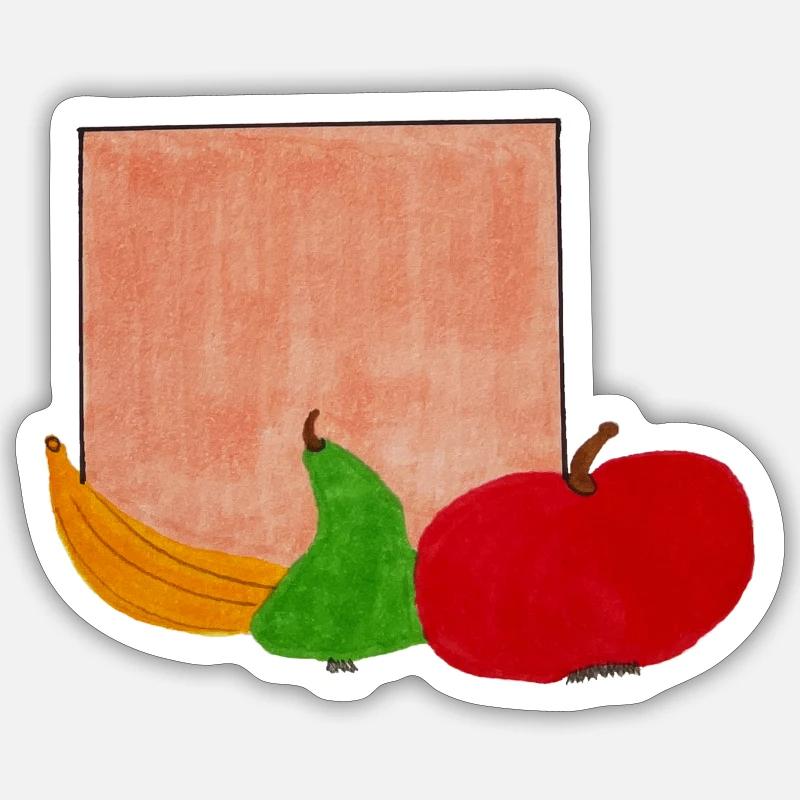 SquaredFruits - Sticker size S (10 x 10 cm) - white matte