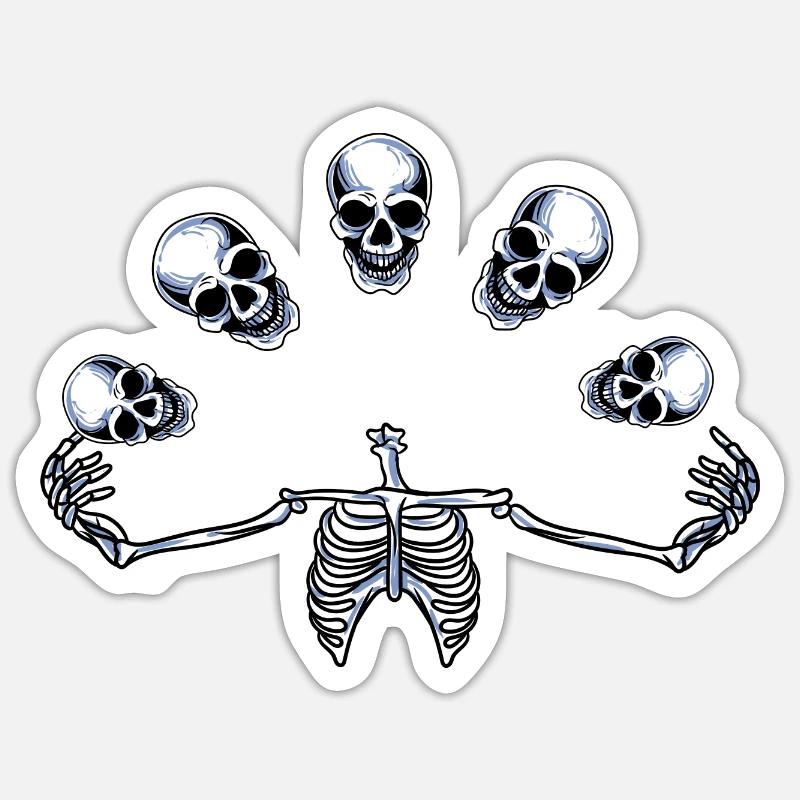 Jonglieren - Sticker Größe S (10 x 10 cm) - Mattweiß
