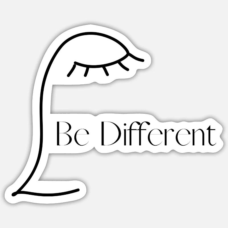 Be different from others - Sticker size S (10 x 10 cm) - white matte