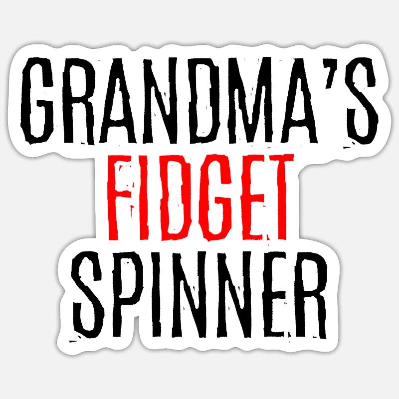 Grandma's Fidget Spinner 2 - Sticker size S (10 x 10 cm) - white matte