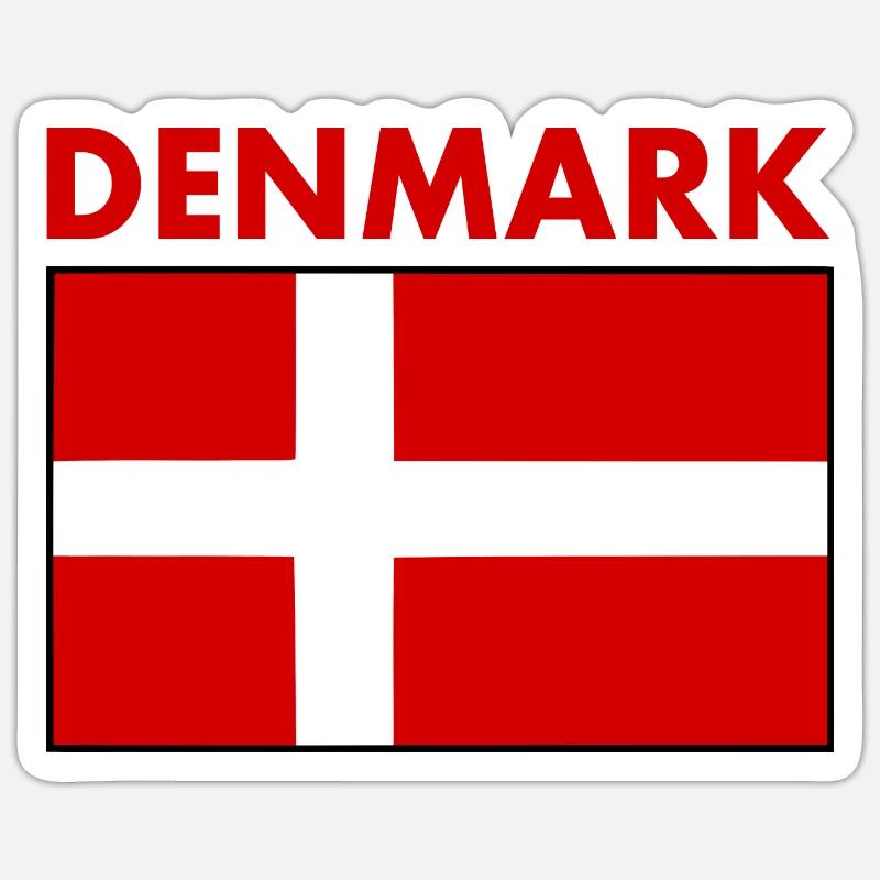 Denmark - Sticker size S (10 x 10 cm) - white matte
