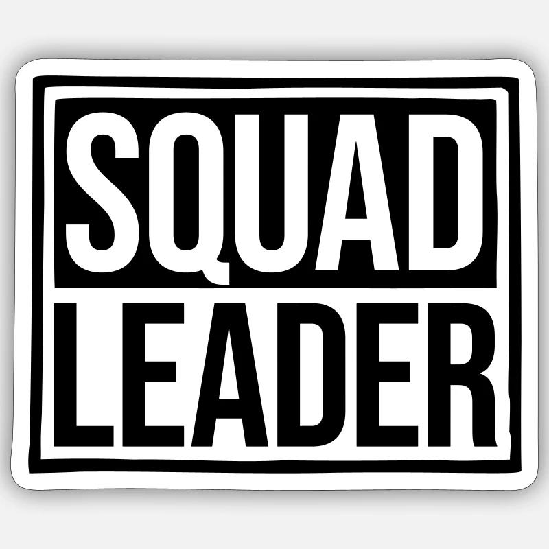 Squad Leader Schild Design - Sticker Größe S (10 x 10 cm) - Mattweiß