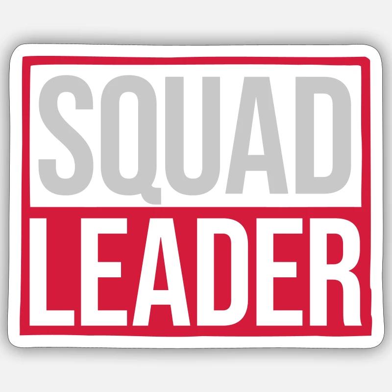Team Squad Leader Shield - Sticker size S (10 x 10 cm) - white matte