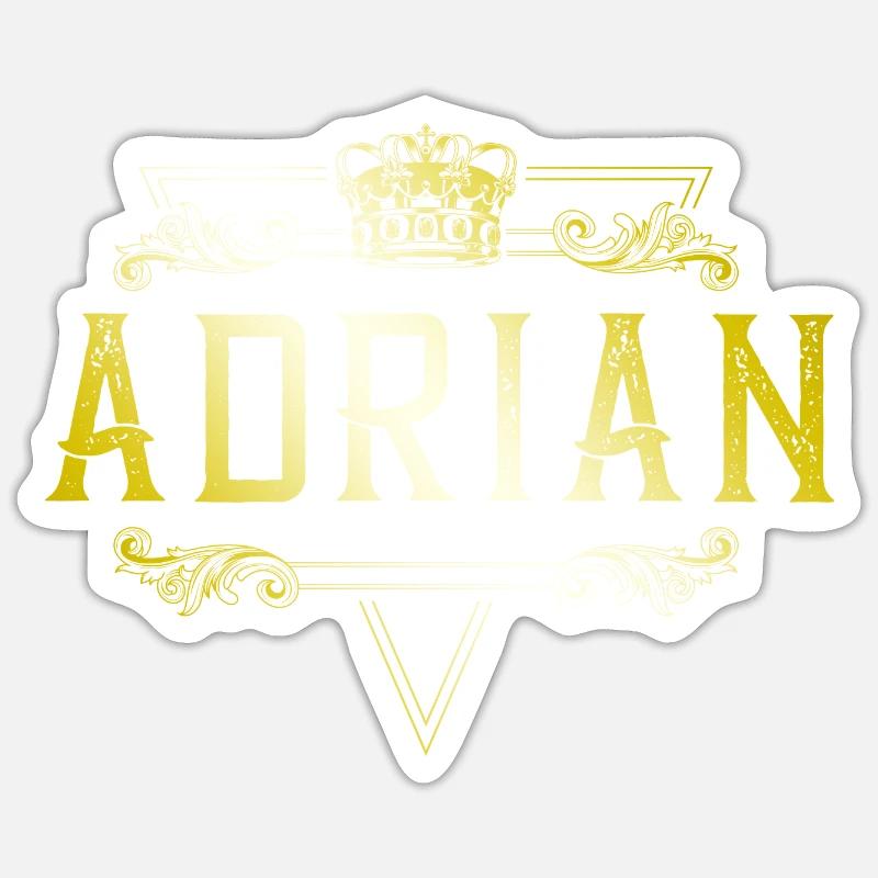 Adrian - Sticker taille S (10 x 10 cm) - blanc mat