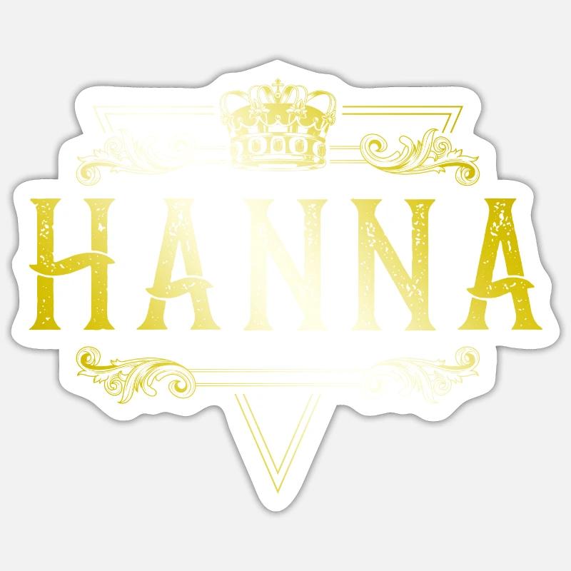 Hanna - Sticker Größe S (10 x 10 cm) - Mattweiß