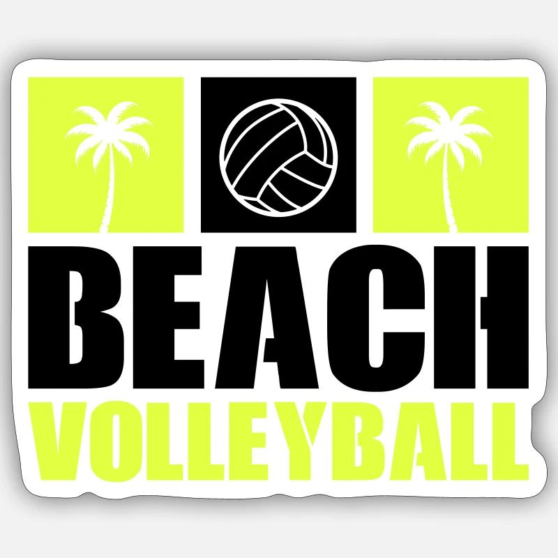 Beach volleyball Sticker size S (10 x 10 cm)