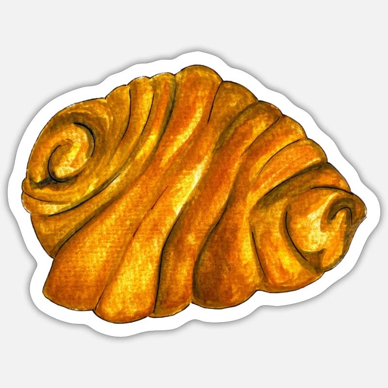 Franzbrötchen Sticker Größe S (10 x 10 cm)