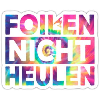 Wing Foiling Surf Surfing Surfer - Sticker Größe S (10 x 10 cm) - Mattweiß - Vorne