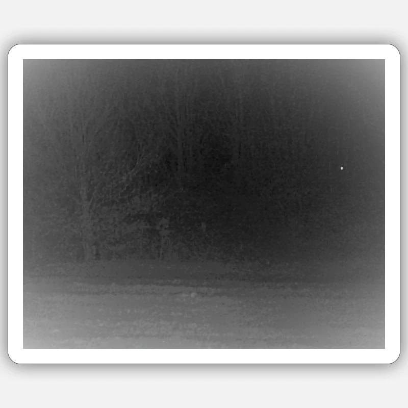 Créature effrayante dans la forêt - Sticker taille S (10 x 10 cm) - blanc mat
