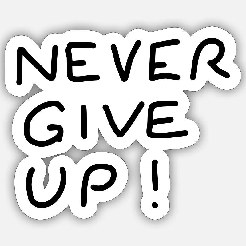 iYpsilon - n’abandonnez jamais ! - Sticker taille S (10 x 10 cm) - blanc mat