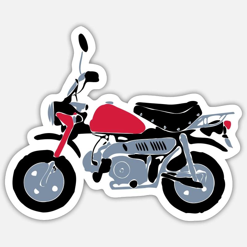 Mobylette - Sticker taille S (10 x 10 cm) - blanc mat