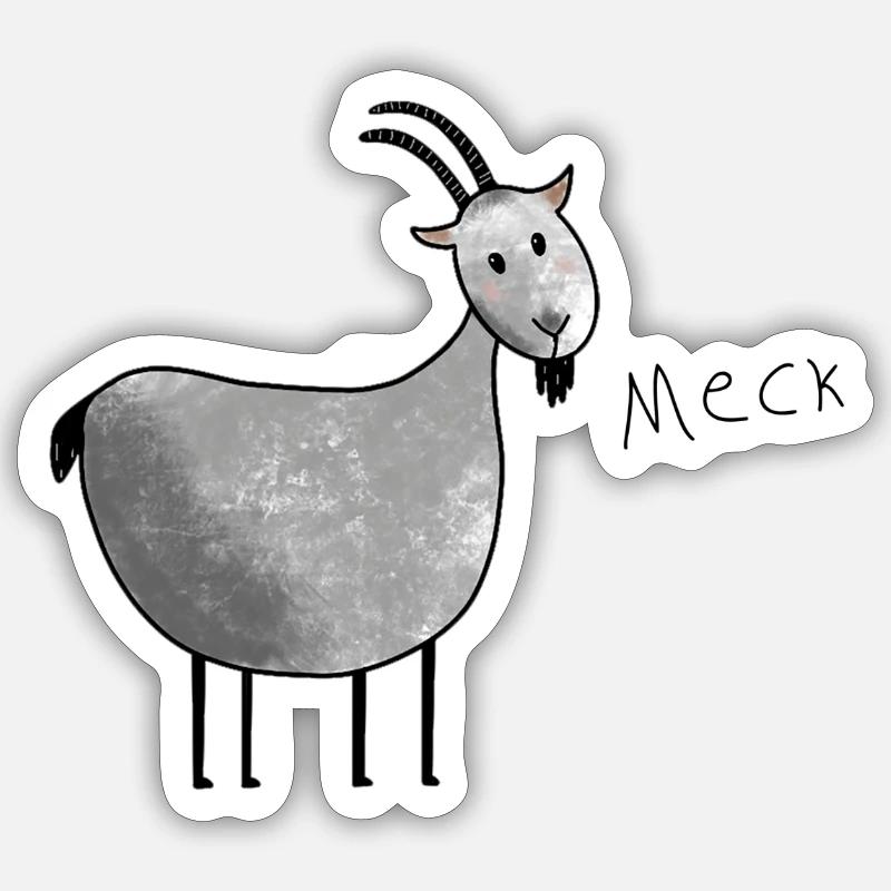 Chèvre - Sticker taille S (10 x 10 cm) - blanc mat
